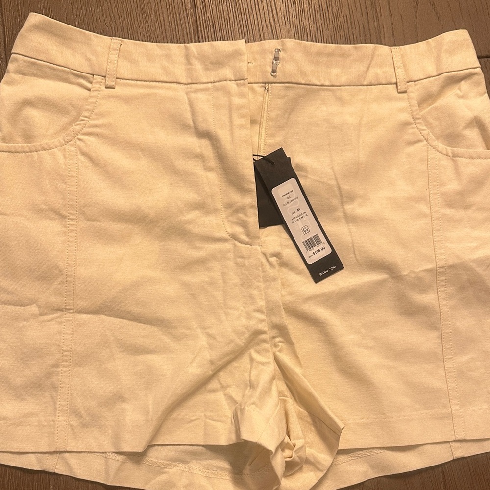 BCBGMaxAzria Cream High Waist Women's Shorts